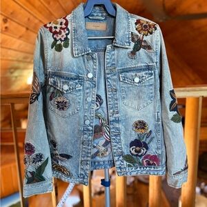 Blank NYC Embroidered Denim Jacket sz S